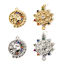 Picture of Eco-friendly Brass Galaxy Charms Real Gold Plated Sun Multicolour Cubic Zirconia