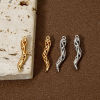 Image de 2 Pcs Breloques Collection Végétale Respectueux de la Nature en Laiton Plaqué Or Véritable Piment 3D 29mm x 6mm