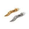 Image de 2 Pcs Breloques Collection Végétale Respectueux de la Nature en Laiton Plaqué Or Véritable Piment 3D 29mm x 6mm