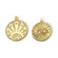 Picture of Eco-friendly Brass Pendants 18K Real Gold Plated Round Micro Pave Clear Cubic Zirconia