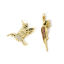 Image de 1 Pièce Breloques Respectueux de la Nature en Laiton Plaqué Or Véritable 18K Oiseau Micro Pave