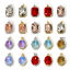 Picture of Eco-friendly Brass & Glass Geometric Charms Real Gold Plated Micro Pave Clear Cubic Zirconia