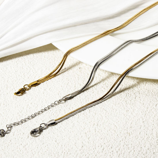 Immagine di 1 Pz Ecologico Elegante Elegante Multicolore 304 Acciaio Inossidabile Catena di Serpente Cavigliera Multistrato A Strati Per Donne Festa 22cm Lunghezza