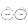 Picture of Eco-friendly Retro Silver Tone 304 Stainless Steel & Rhinestone Cup Chain Bracelets For Women Party 17cm(6.7") long
