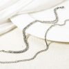 Picture of Eco-friendly Retro Silver Tone 304 Stainless Steel & Rhinestone Cup Chain Bracelets For Women Party 17cm(6.7") long