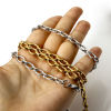 Picture of Eco-friendly Retro Multicolor 304 Stainless Steel Link Cable Chain Necklace For Women Party 40cm(15.7") long, Chain Size: 7mm