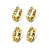Picture of Eco-friendly Stylish 18K Real Gold Plated Brass & Cubic Zirconia Circle Ring Micro Pave Hoop Earrings For Women Party