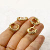 Picture of Eco-friendly Stylish 18K Real Gold Plated Brass & Cubic Zirconia Circle Ring Micro Pave Hoop Earrings For Women Party