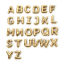 Picture of Eco-friendly Vacuum Plating 304 Stainless Steel Charms 18K Real Gold Plated Capital Alphabet Initial Letter Message " A-Z "