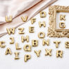 Picture of Eco-friendly Vacuum Plating 304 Stainless Steel Charms 18K Real Gold Plated Capital Alphabet Initial Letter Message " A-Z "