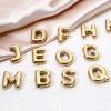 Picture of Eco-friendly Vacuum Plating 304 Stainless Steel Charms 18K Real Gold Plated Capital Alphabet Initial Letter Message " A-Z "