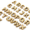 Picture of Eco-friendly Vacuum Plating 304 Stainless Steel Charms 18K Real Gold Plated Capital Alphabet Initial Letter Message " A-Z "