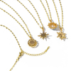 Picture of Eco-friendly Exquisite Starry Sky Planet Luxury Inlaid Zircon Galaxy 18K Real Gold Plated Brass & Glass Lips Chain Pendant Charm Necklace For Women 45cm(17.7") + 5cm(2") long