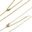 Imagen de 5 Unidades Recubrimiento al Vacío PVD Ecológico Sencillo & Casual 18K Oro Real Chapado 304 Acero Inoxidable Cadena de Cable Cruz Collares Para Mujeres 45cm longitud, Tamaño de la Cadena: 45cm