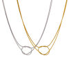 Picture of Eco-friendly Minimalist Elegant 304 Stainless Steel Snake Chain Knot Multilayer Choker Necklace For Women Gift