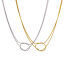Picture of Eco-friendly Minimalist Elegant 304 Stainless Steel Snake Chain Knot Multilayer Choker Necklace For Women Gift