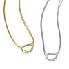 Picture of Eco-friendly Minimalist Elegant 304 Stainless Steel Snake Chain Knot Multilayer Choker Necklace For Women Gift