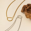 Picture of Eco-friendly Minimalist Elegant 304 Stainless Steel Snake Chain Knot Multilayer Choker Necklace For Women Gift