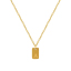 Picture of Eco-friendly Vacuum Plating Exquisite Simple 18K Gold Plated 304 Stainless Steel Link Cable Chain Rectangle Capital Alphabet Initial Letter Message " A-Z " Pendant Charm Necklace Unisex Gift 45cm(17.7") + 5cm(2") long