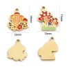 Picture of Eco-friendly PVD Vacuum Plating 304 Stainless Steel Charms 18K Gold Plated Multicolor Mushroom Enamel