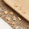 Picture of Eco-friendly PVD Vacuum Plating 304 Stainless Steel Charms 18K Gold Plated Multicolor Mushroom Enamel