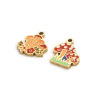 Picture of Eco-friendly PVD Vacuum Plating 304 Stainless Steel Charms 18K Gold Plated Multicolor Mushroom Enamel