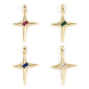 Picture of Eco-friendly Brass & Glass Galaxy Pendants 18K Real Gold Plated Star 3.2cm x 2.1cm