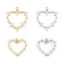 Immagine di 1 Pz Ecologico Ottone San Valentino Ciondoli Vero Oro Placcato Cuore Trasparente Cubic Zirconiae