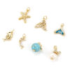 Picture of Eco-friendly Brass Charms 18K Real Gold Plated Fishtail Dolphin