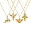 Picture of Eco-friendly Exquisite Religious 18K Real Gold Plated Brass Curb Link Chain Angel 3D Pendant Charm Necklace For Women Gift 45cm(17.7") + 5cm(2") long