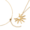 Picture of Eco-friendly PVD Vacuum Plating Stylish Galaxy 18K Real Gold Plated 304 Stainless Steel Link Cable Chain Sun Pendant Charm Necklace For Women Gift 45cm(17.7") + 5cm(2") long
