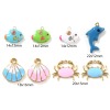 Picture of Eco-friendly PVD Vacuum Plating 304 Stainless Steel Ocean Jewelry Charms 18K Real Gold Plated Multicolor Enamel