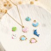 Picture of Eco-friendly PVD Vacuum Plating 304 Stainless Steel Ocean Jewelry Charms 18K Real Gold Plated Multicolor Enamel