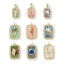 1 Piece Eco-friendly Brass Charms 18K Real Gold Plated Multicolor Enamel Rectangle の画像