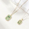 Picture of 1 Piece Eco-friendly Brass Charms 18K Real Gold Plated Multicolor Enamel Rectangle