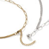 Picture of Eco-friendly Stylish Double Layer 304 Stainless Steel Paperclip Link Chain Ball Pendant Charm Necklace For Women Gift 51cm(20.1") long