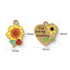 Picture of 2 PCs Eco-friendly PVD Vacuum Plating 304 Stainless Steel Charms 18K Gold Plated Sunflower