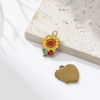 Picture of 2 PCs Eco-friendly PVD Vacuum Plating 304 Stainless Steel Charms 18K Gold Plated Sunflower