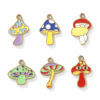 Picture of 2 PCs Eco-friendly PVD Vacuum Plating 304 Stainless Steel Charms 18K Gold Plated Mushroom Enamel