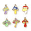 Bild von 2 PCs Eco-friendly PVD Vacuum Plating 304 Stainless Steel Charms 18K Gold Plated Mushroom Enamel