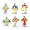 Picture of 2 PCs Eco-friendly PVD Vacuum Plating 304 Stainless Steel Charms 18K Gold Plated Mushroom Enamel