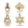 Picture of 2 PCs Eco-friendly PVD Vacuum Plating 304 Stainless Steel Charms 18K Gold Plated Acrylic Imitation Pearl