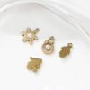 Picture of 2 PCs Eco-friendly PVD Vacuum Plating 304 Stainless Steel Charms 18K Gold Plated Acrylic Imitation Pearl