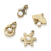 Picture of 2 PCs Eco-friendly PVD Vacuum Plating 304 Stainless Steel Charms 18K Gold Plated Acrylic Imitation Pearl