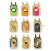 Picture of 1 Piece Eco-friendly Brass Micro Pave Pendants 18K Real Gold Plated Octagon Enamel Clear Cubic Zirconia 3cm x 1.8cm