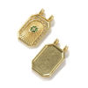 Picture of 1 Piece Eco-friendly Brass Micro Pave Pendants 18K Real Gold Plated Octagon Enamel Clear Cubic Zirconia 3cm x 1.8cm