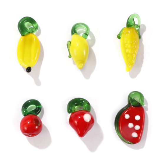Picture of Lampwork Glass 3D Charms Multicolor Fruit