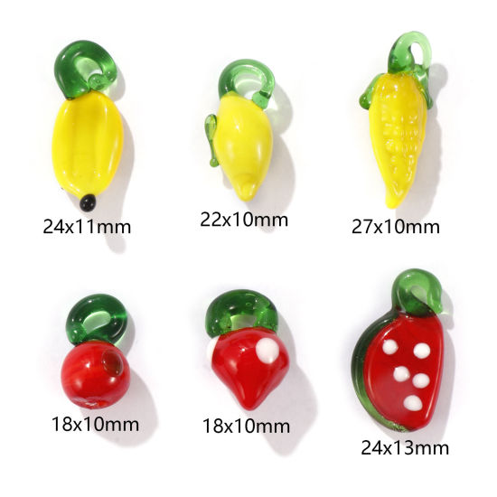 Picture of Lampwork Glass 3D Charms Multicolor Fruit