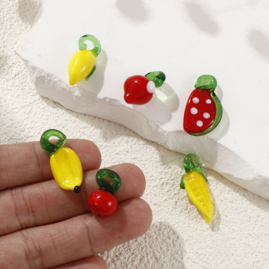 Picture of Lampwork Glass 3D Charms Multicolor Fruit