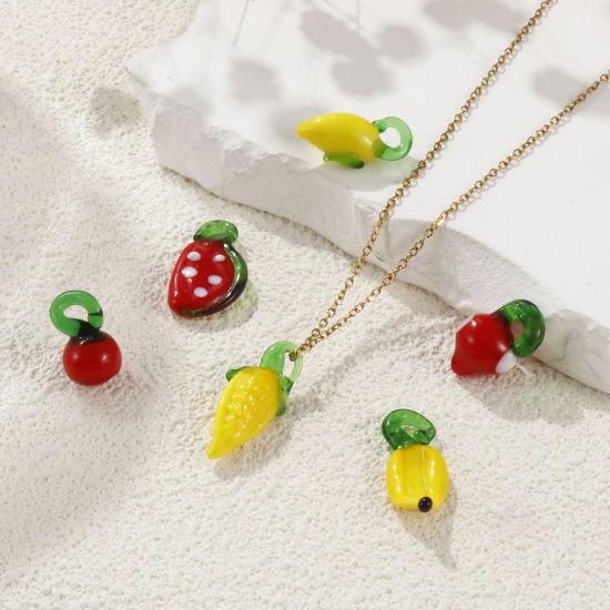 Picture of Lampwork Glass 3D Charms Multicolor Fruit